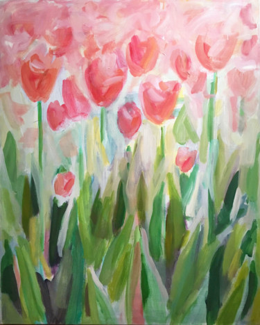 Pintura titulada "ROSES" por Sylvie Galard, Obra de arte original, Acrílico