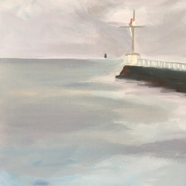 Peinture intitulée "LE PONTON" par Sylvie Galard, Œuvre d'art originale, Acrylique