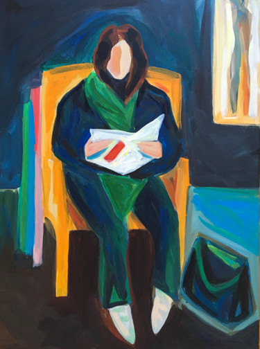 Painting titled "MON JOURNAL" by Sylvie Galard, Original Artwork, Acrylic