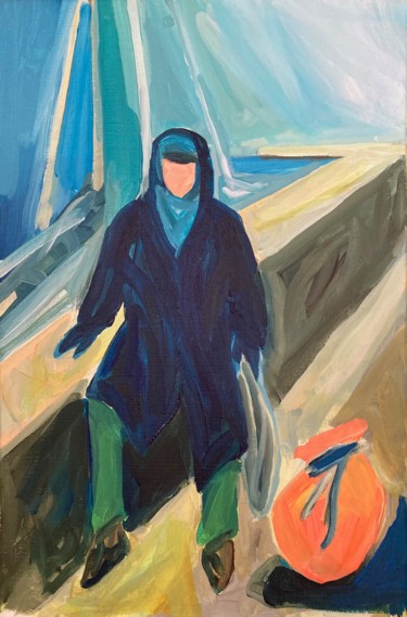 Pittura intitolato "LET'S GO" da Sylvie Galard, Opera d'arte originale, Acrilico