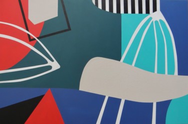 Malerei mit dem Titel "Colourful dynamics" von Sylvie Hamou, Original-Kunstwerk, Acryl