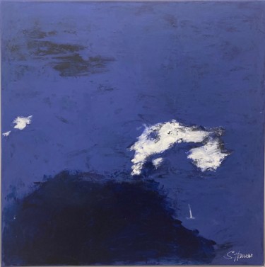 Pittura intitolato "Cloud nine" da Sylvie Hamou, Opera d'arte originale, Acrilico