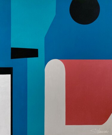 SOFT GEOMETRY II Painting titled "SOFT GEOMETRY II" by Sylvie Hamou, Original Art, Acrylic