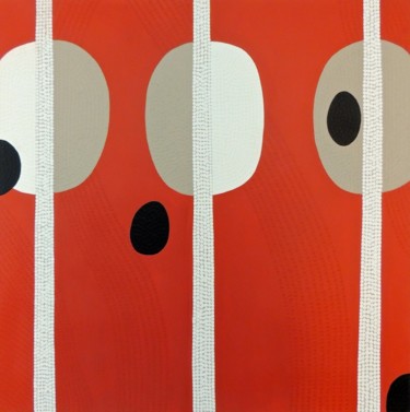 Картина под названием "Crazy dots II" - Sylvie Hamou, Подлинное произведение искусства