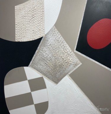 Painting titled "Checkerboard" by Sylvie Hamou, Original Artwork, Acrylic Mounted on Wood Stretcher frame