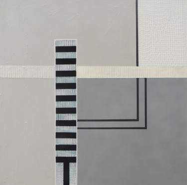 Schilderij getiteld "Linear construction…" door Sylvie Hamou, Origineel Kunstwerk, Acryl