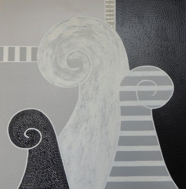 Malerei mit dem Titel "Koru" von Sylvie Hamou, Original-Kunstwerk, Acryl