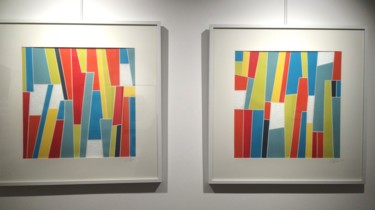 Pittura intitolato "Color fragments I &…" da Sylvie Hamou, Opera d'arte originale, Acrilico