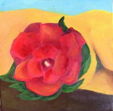 Painting titled "Rose des sables" by Sylviehebrard, Original Artwork