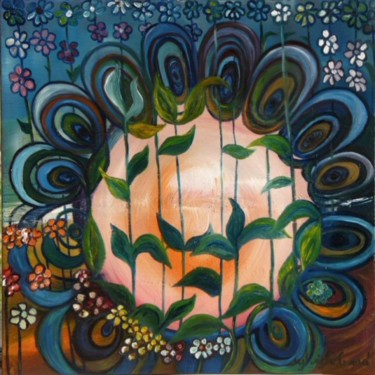 Peinture intitulée "Terre Sacrée" par Sylviehebrard, Œuvre d'art originale