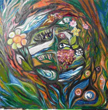 Peinture intitulée "Photosynthèse" par Sylviehebrard, Œuvre d'art originale