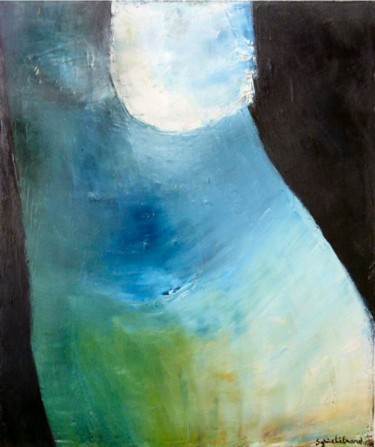 Картина под названием "Buste" - Sylviehebrard, Подлинное произведение искусства, Масло
