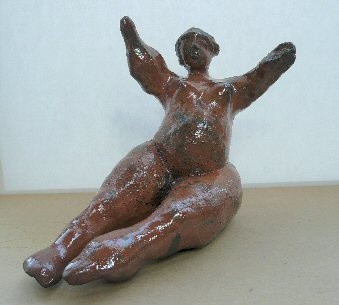 Sculpture intitulée "JOYEUSE 2" par Sylviehebrard, Œuvre d'art originale, Céramique