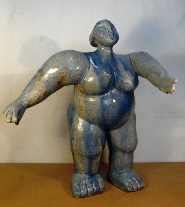 Скульптура под названием "ELANCEE" - Sylviehebrard, Подлинное произведение искусства, Керамика