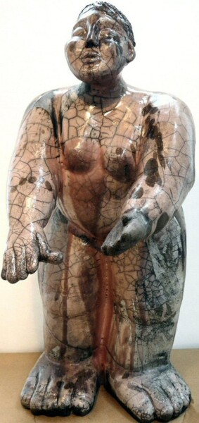 Escultura intitulada "Généreuse" por Sylviehebrard, Obras de arte originais, Cerâmica