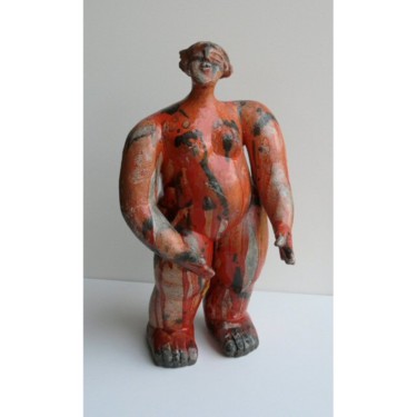Sculpture titled "VERMILLONNE" by Sylviehebrard, Original Artwork, Ceramics