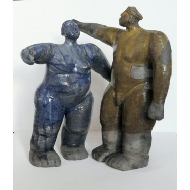 雕塑 标题为“MARI et FEMME” 由Sylviehebrard, 原创艺术品, 陶瓷
