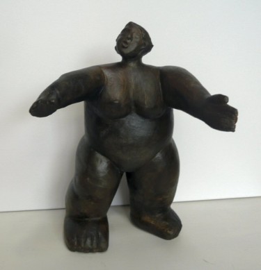 Скульптура под названием "BIENVENUE N°1" - Sylviehebrard, Подлинное произведение искусства, Керамика