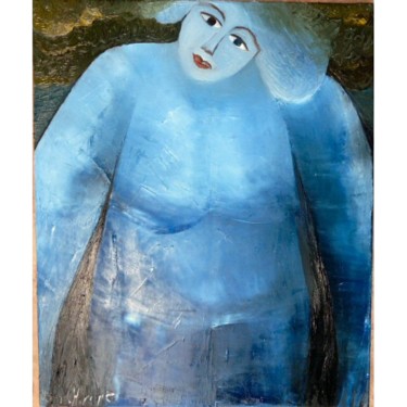 Schilderij getiteld "Femme sous l'arbre" door Sylviehebrard, Origineel Kunstwerk, Olie