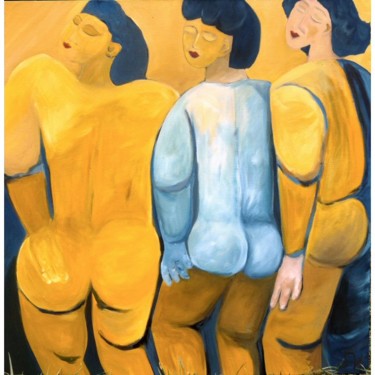Peinture intitulée "Les trois grâces" par Sylviehebrard, Œuvre d'art originale, Acrylique