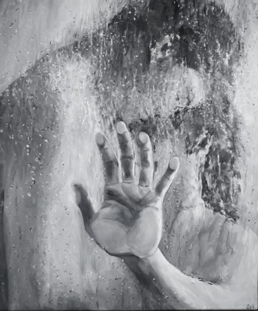 Pintura titulada "Hydrothérapie" por Sylvie Lescan, Obra de arte original, Oleo Montado en Bastidor de camilla de madera