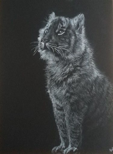 Un jour je serai grand Dessin intitulée "Un jour je serai gr…" par Sylvie Lescan, Œuvre d'art originale, Crayon