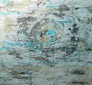 Blue Sky Peinture intitulée "Blue Sky" par Sylvie Mallet, Œuvre d'art originale, Huile