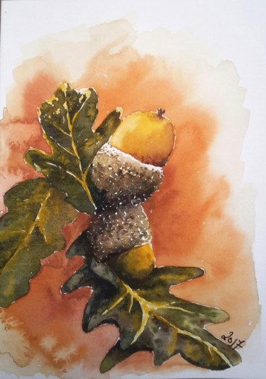 Peinture intitulée "couleurs d'automne" par Sylvie Pioli, Œuvre d'art originale