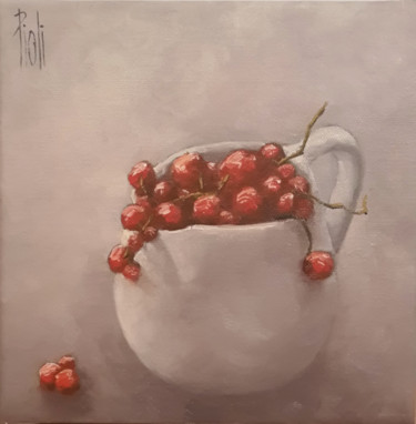 Painting titled "Un petit pot de gro…" by Sylvie Pioli, Original Artwork