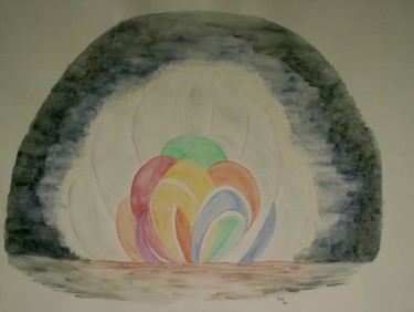 Peinture intitulée "Joie, Lumière" par Sylvie Prette, Œuvre d'art originale, Aquarelle