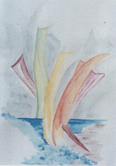 Peinture intitulée "Vitalité" par Sylvie Prette, Œuvre d'art originale, Aquarelle