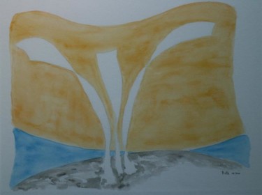 Peinture intitulée "Trinité" par Sylvie Prette, Œuvre d'art originale, Aquarelle
