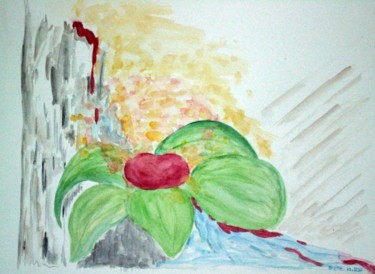 Painting titled "Don" by Sylvie Prette, Original Artwork, Watercolor