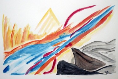 Pittura intitolato "2012-05" da Sylvie Prette, Opera d'arte originale, Acquarello