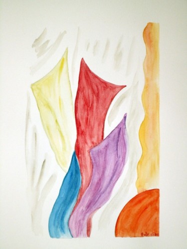 Malerei mit dem Titel "2012-07" von Sylvie Prette, Original-Kunstwerk, Aquarell