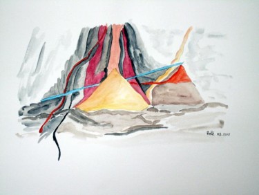 Painting titled "2012-09-2" by Sylvie Prette, Original Artwork, Watercolor