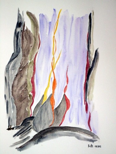 Painting titled "2012-09-3" by Sylvie Prette, Original Artwork, Watercolor