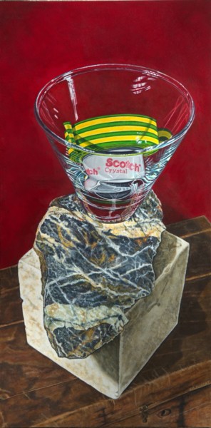 Painting titled "SCOTCH ON THE ROCKS…" by Sylvie Robert, Original Artwork, Acrylic