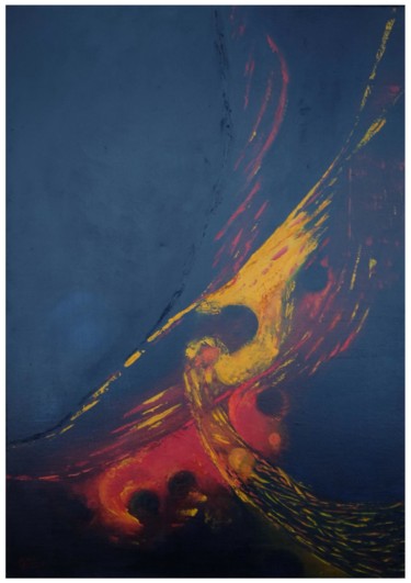 Pittura intitolato "HUMEUR" da Sylvie Tricard, Opera d'arte originale, Olio Montato su Telaio per barella in legno