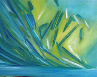 제목이 "Toboggan"인 미술작품 Sylvie Tricard로, 원작, 기름 나무 들것 프레임에 장착됨