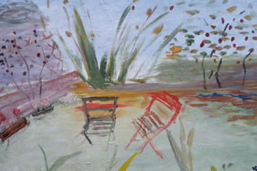 Картина под названием "Un jardin Compiégno…" - Sylvie Venise, Подлинное произведение искусства, Масло