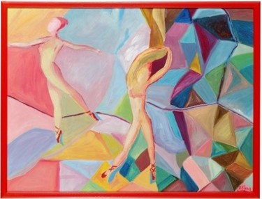Pittura intitolato "LES DANSEUSES" da Sylvie Venise, Opera d'arte originale, Olio