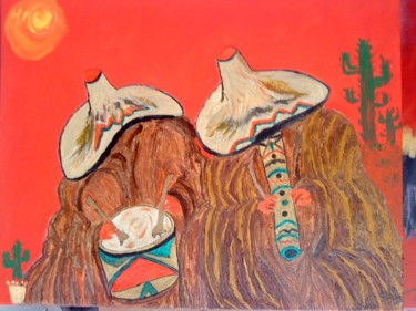 Peinture intitulée "EL GRINGO" par Sylvie Younes-Bouacida, Œuvre d'art originale, Huile