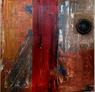 Pintura titulada "Ockra" por Sylvine Menonville, Obra de arte original, Acrílico Montado en Bastidor de camilla de madera