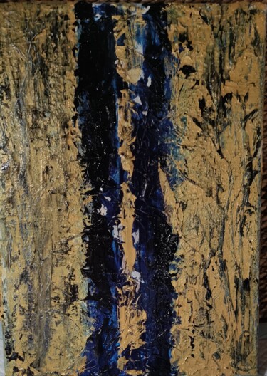 Malerei mit dem Titel "Blue" von Sylvine Menonville, Original-Kunstwerk, Acryl
