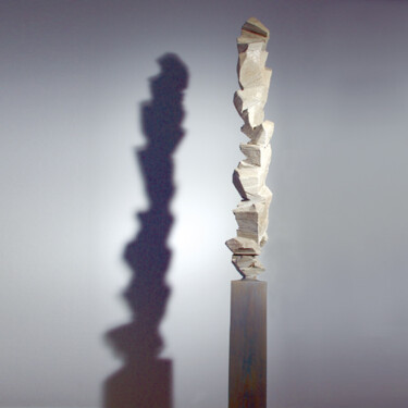 Skulptur mit dem Titel "aquilon" von Sylvio Eisl, Original-Kunstwerk, Holz