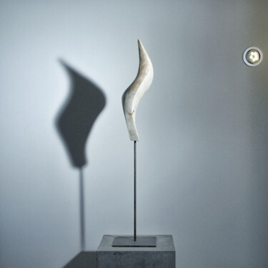 Sculpture titled "la vague" by Sylvio Eisl, Original Artwork, Wood