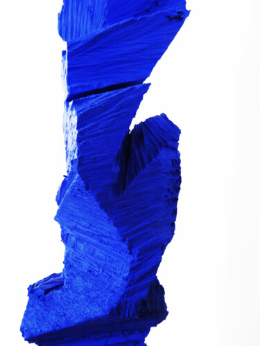 Sculpture intitulée "detail2blue1" par Sylvio Eisl, Œuvre d'art originale, Bois