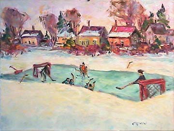 Painting titled "Art on Ice" by Sylvio Gagnon, Original Artwork