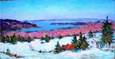 Painting titled "BStPaul_et_lile_12x…" by Sylvio Gagnon, Original Artwork